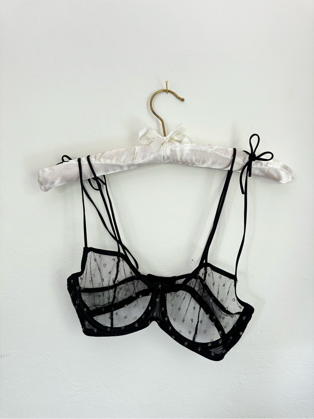 Sheer Black Mesh Underwire Bralette